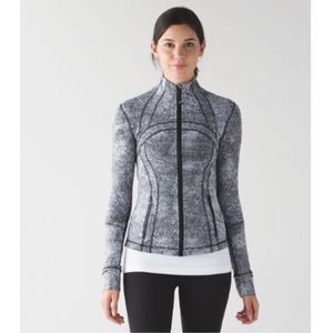 Lululemon Define Jacket - Black and White Spray Size 8